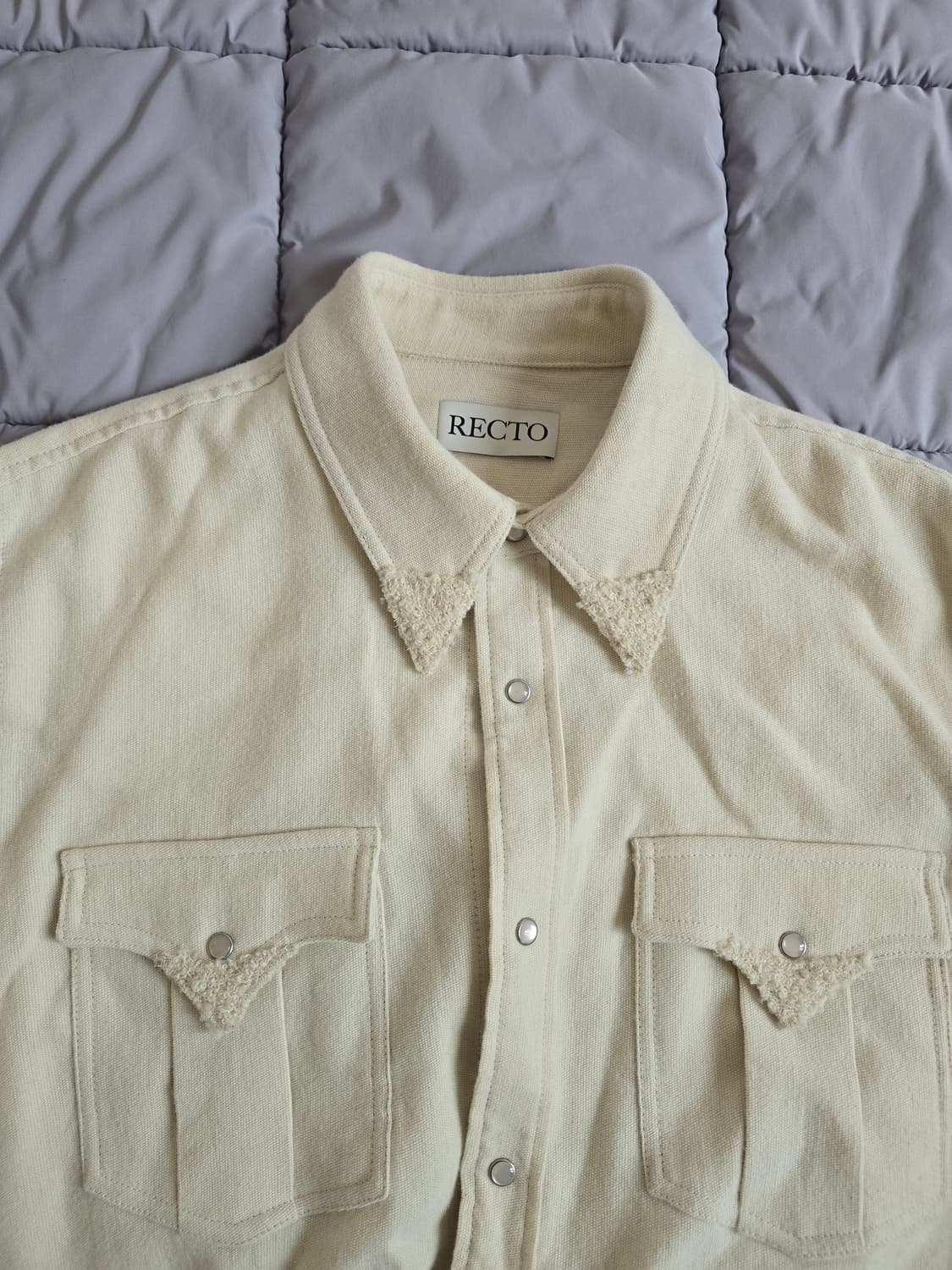 렉토 울 린넨 웨스턴셔츠 M 상품이미지2