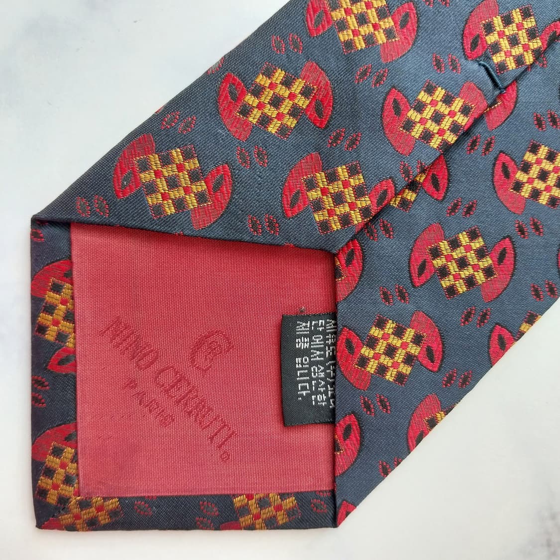 NINO CERRUTI 세루티 넥타이 다크네이비 패턴 A+등급 K2418 상품이미지7