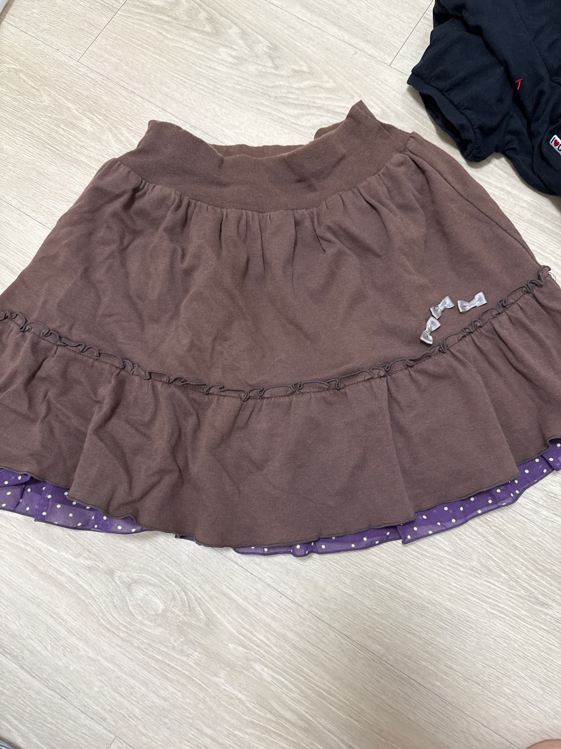 갸루 빈티지 리버서블 스커트 상품이미지3