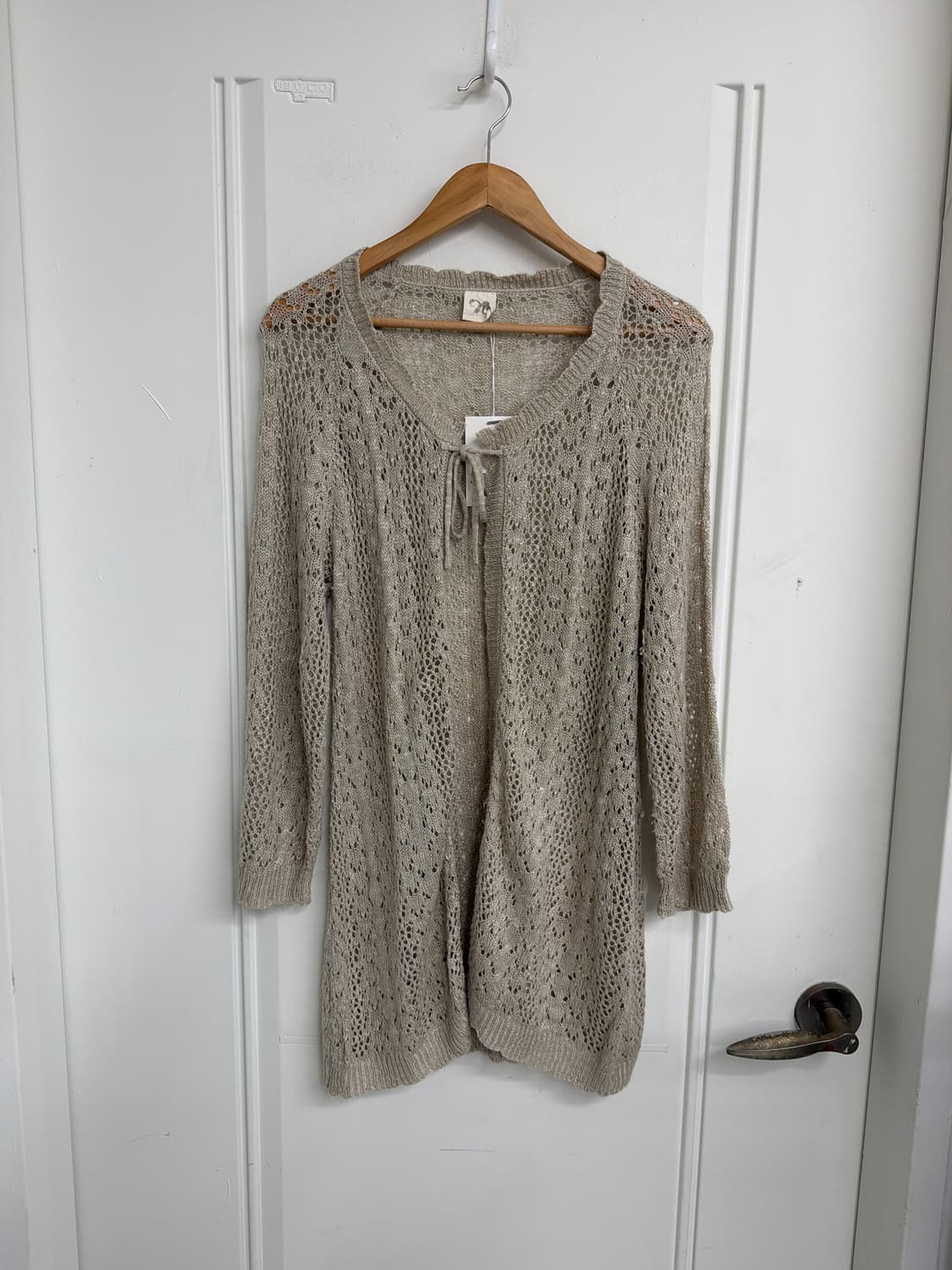 일본빈티지 하구미 크로셰 가디건 상품이미지4