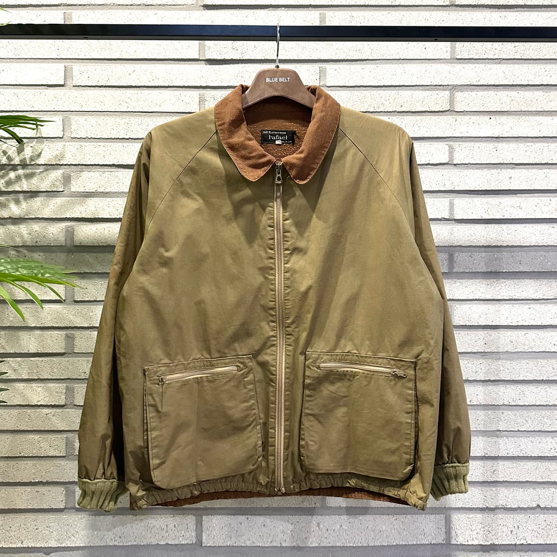 JPN VINTAGE 데님 투톤 바시티 워크자켓 소매배색 자수 디테일 상품이미지2