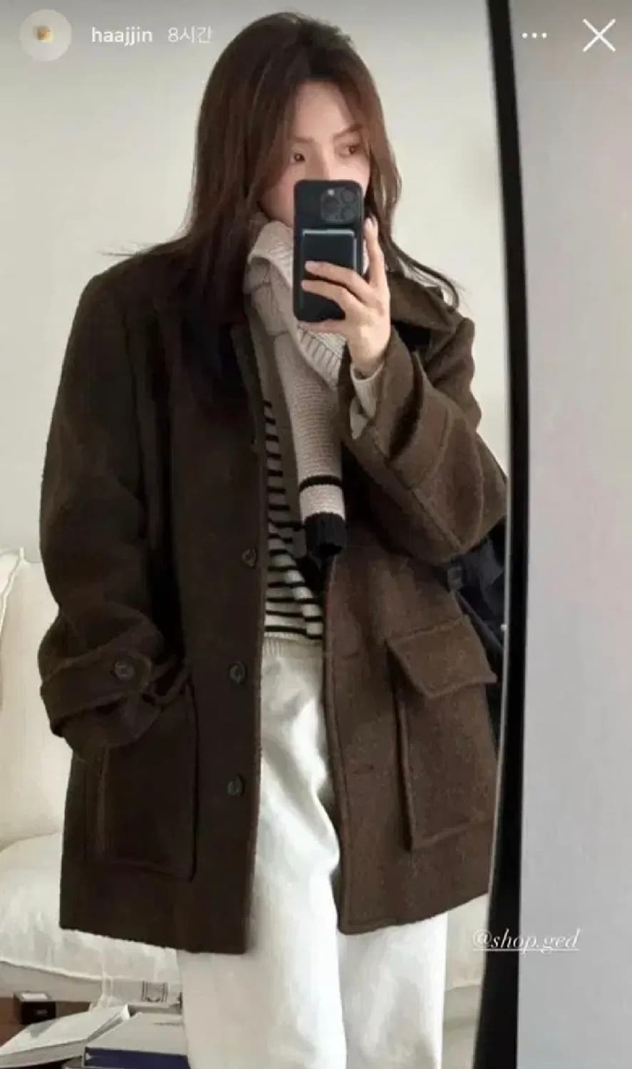 Ged 게드 boucle half coat 부클 하프 코트 상품이미지2