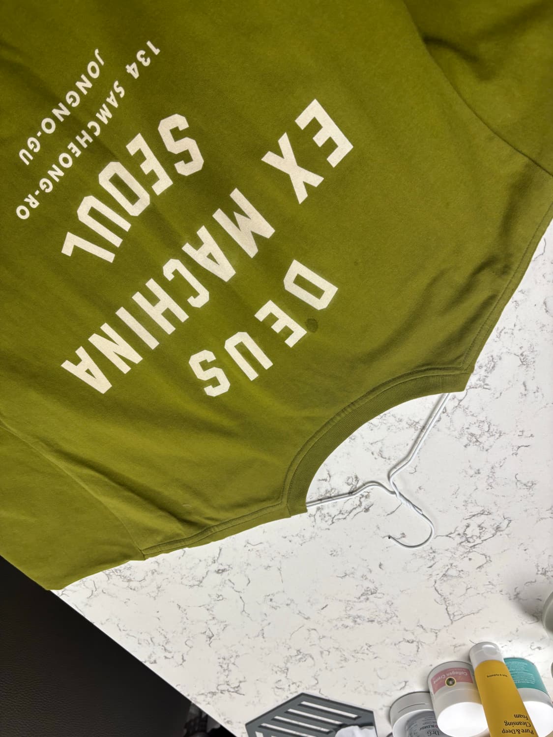 데우스 티셔츠 XL 카키 상품이미지3