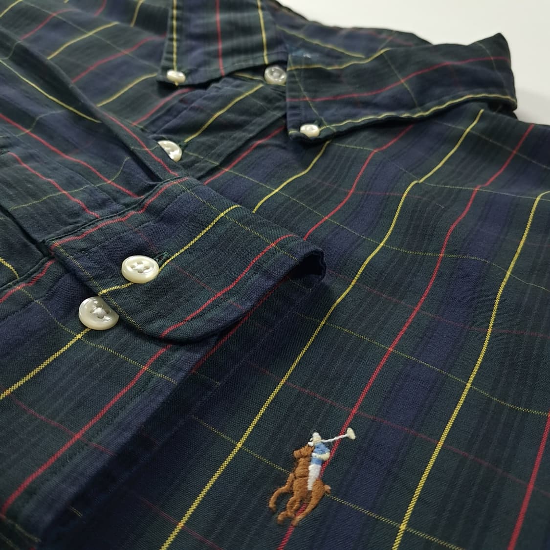 CK393 XL 폴로 90s 클래식 타탄체크 셔츠 남방 상품이미지4