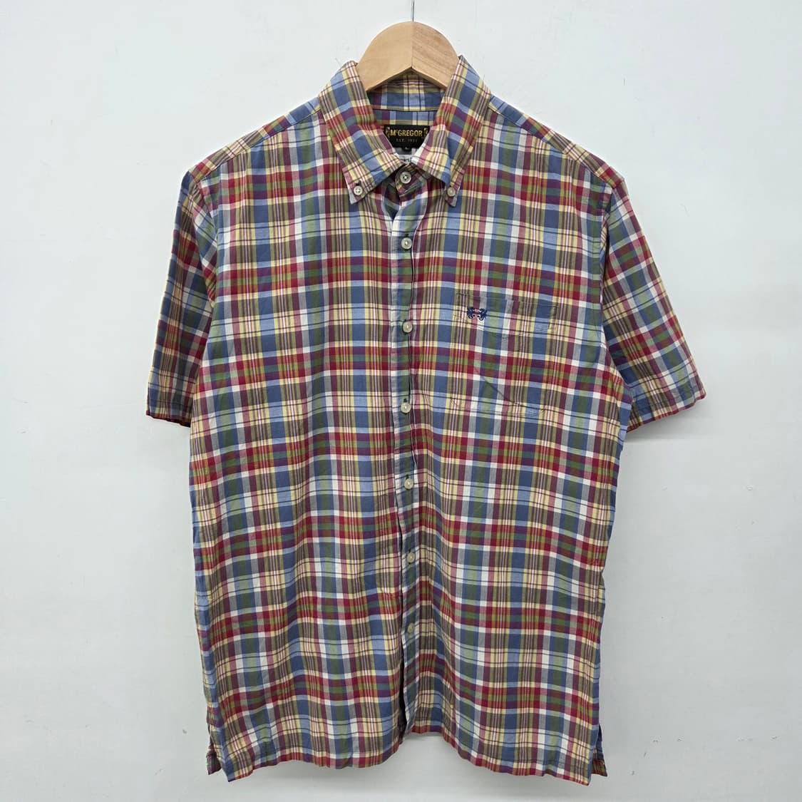 맥그리거 체크 반팔 셔츠 여L 상품이미지2