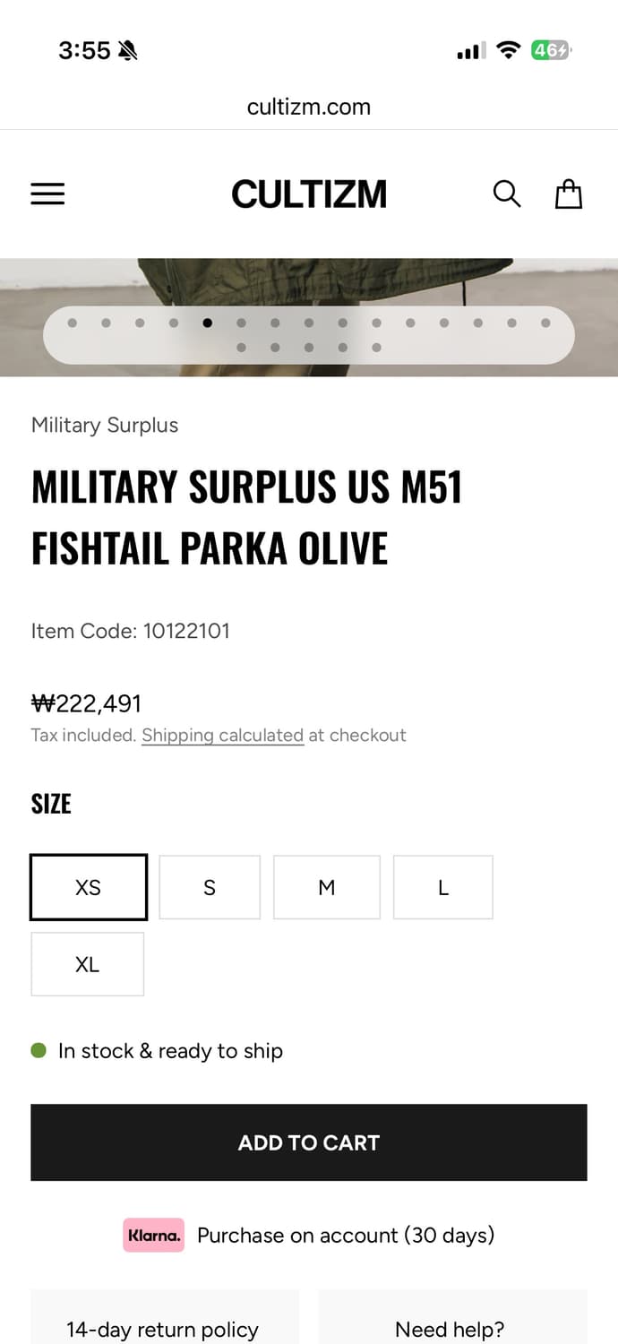 밀텍 M51 피시테일파카 올리브그린 상품이미지3