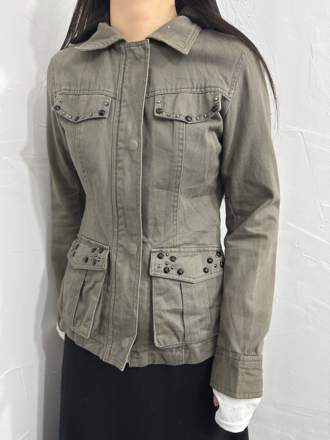 stud design hood jacket 상품이미지2