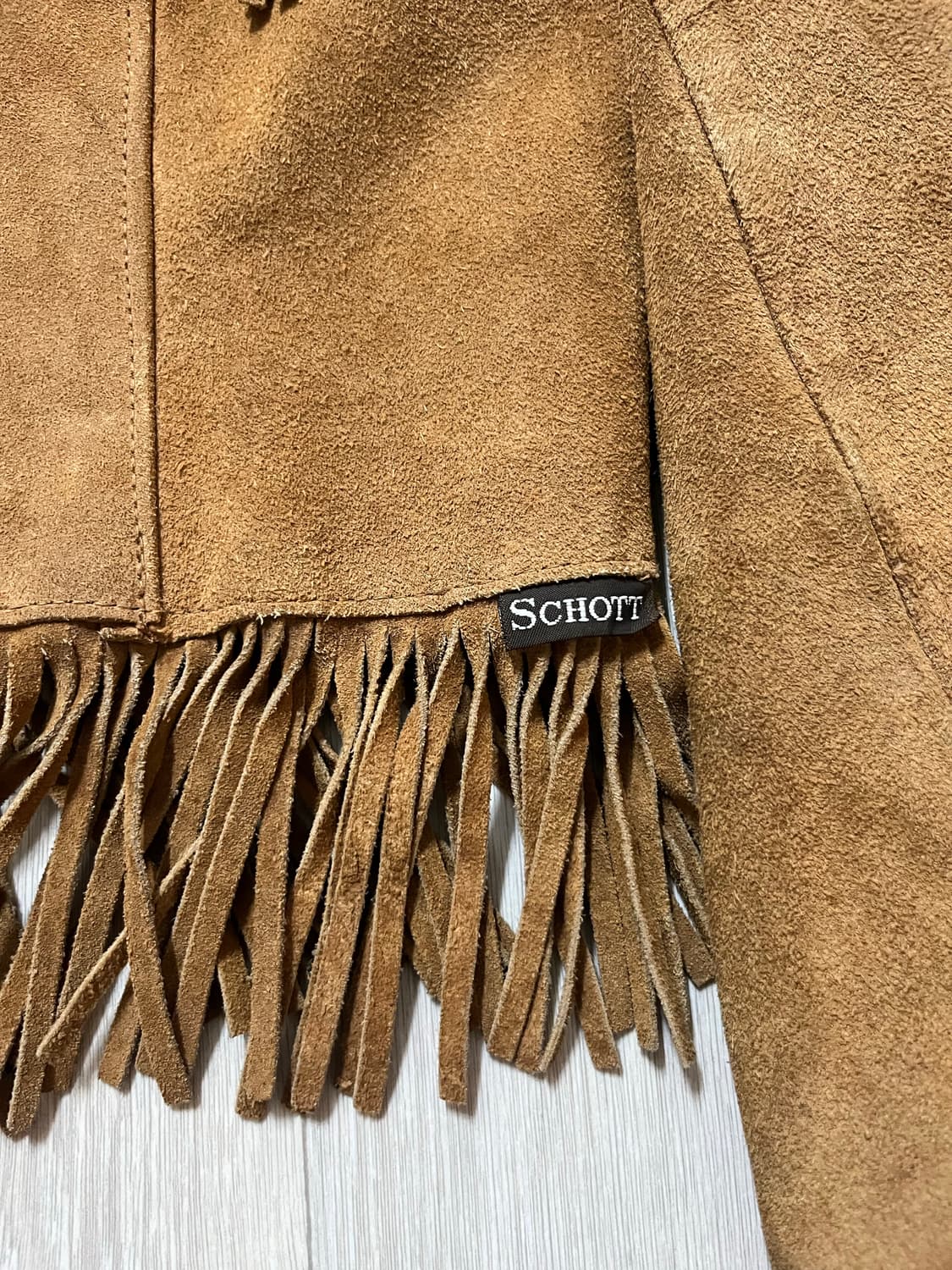 쇼트 스웨이드 레더 프린지 자켓 상품이미지6