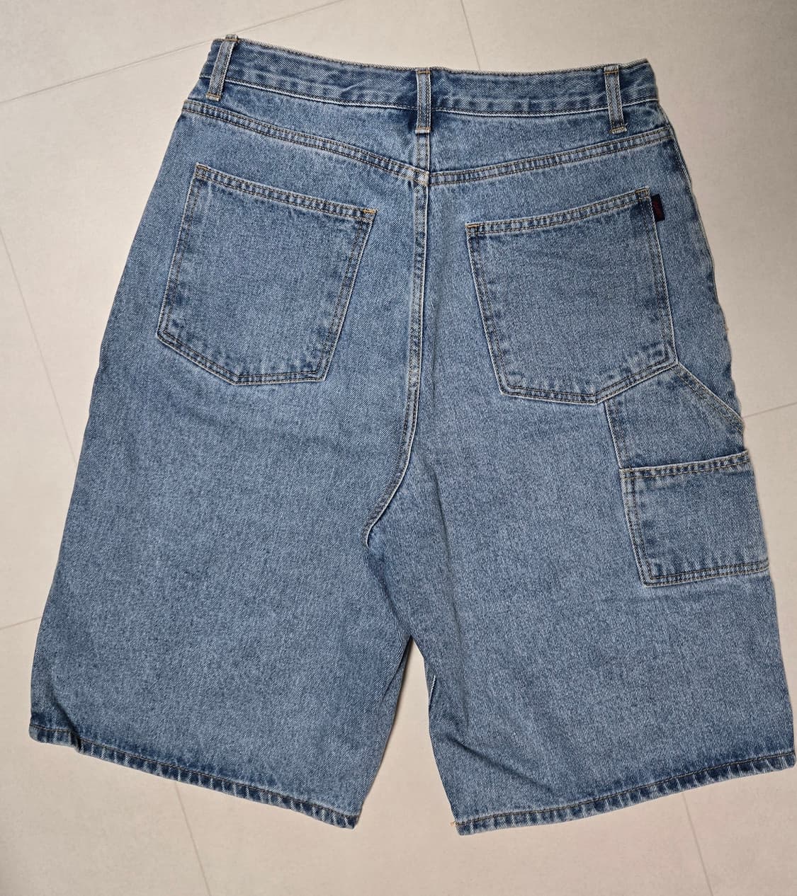 비에스래빗 카펜터 루즈핏 데님 숏팬츠 블루 상품이미지3