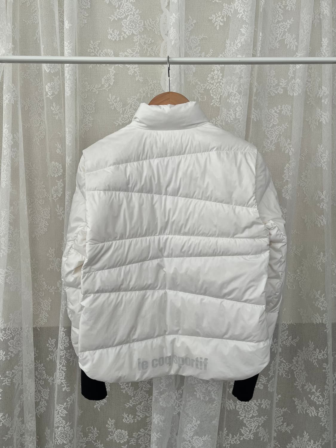 L) 르꼬끄 스포르티브 구스다운 경량패딩 화이트 상품이미지2