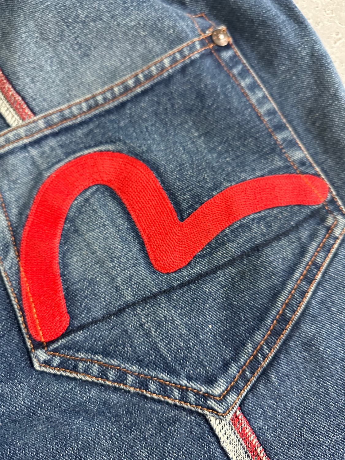 00s EVISU 0455 자수 새깅 데님 /709 상품이미지5