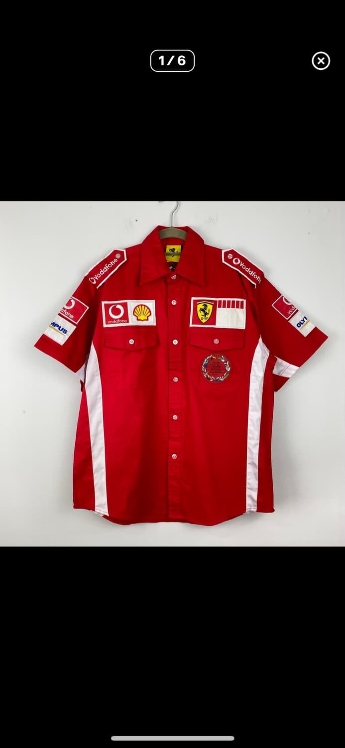 페라리 오리지널 레드 레이싱 반팔셔츠  상품이미지1