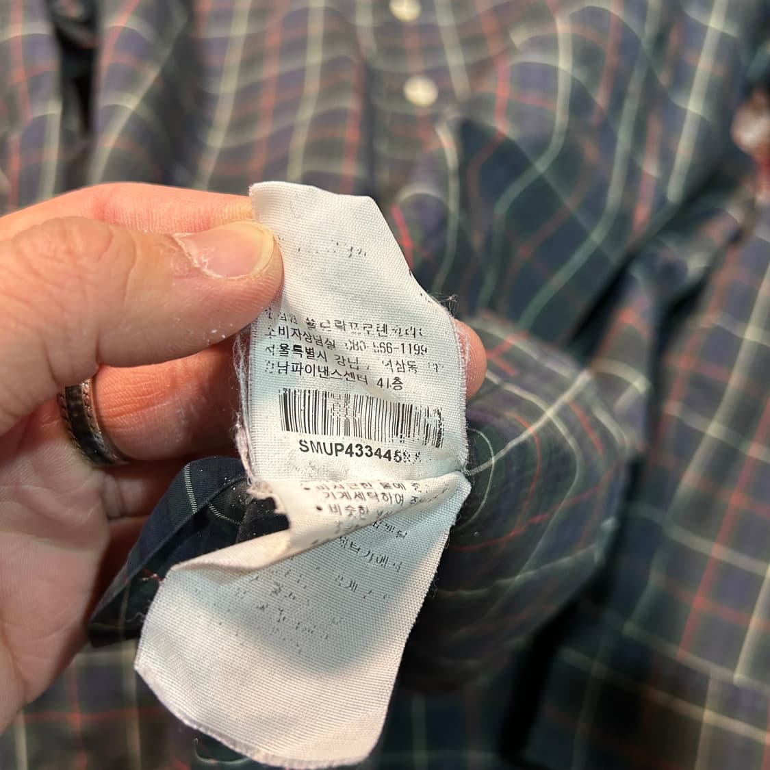 [XL] 90s 폴로 랄프로렌 럭비카라 체크셔츠 상품이미지5