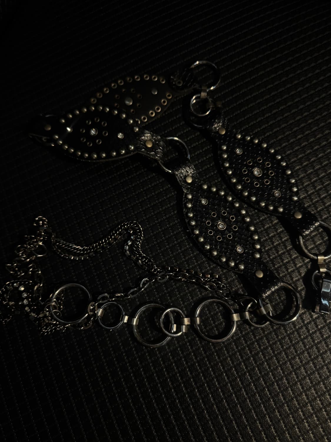 펑크 오리엔탈 빈티지 스터드 체인 벨트 갸루 y2k 상품이미지3