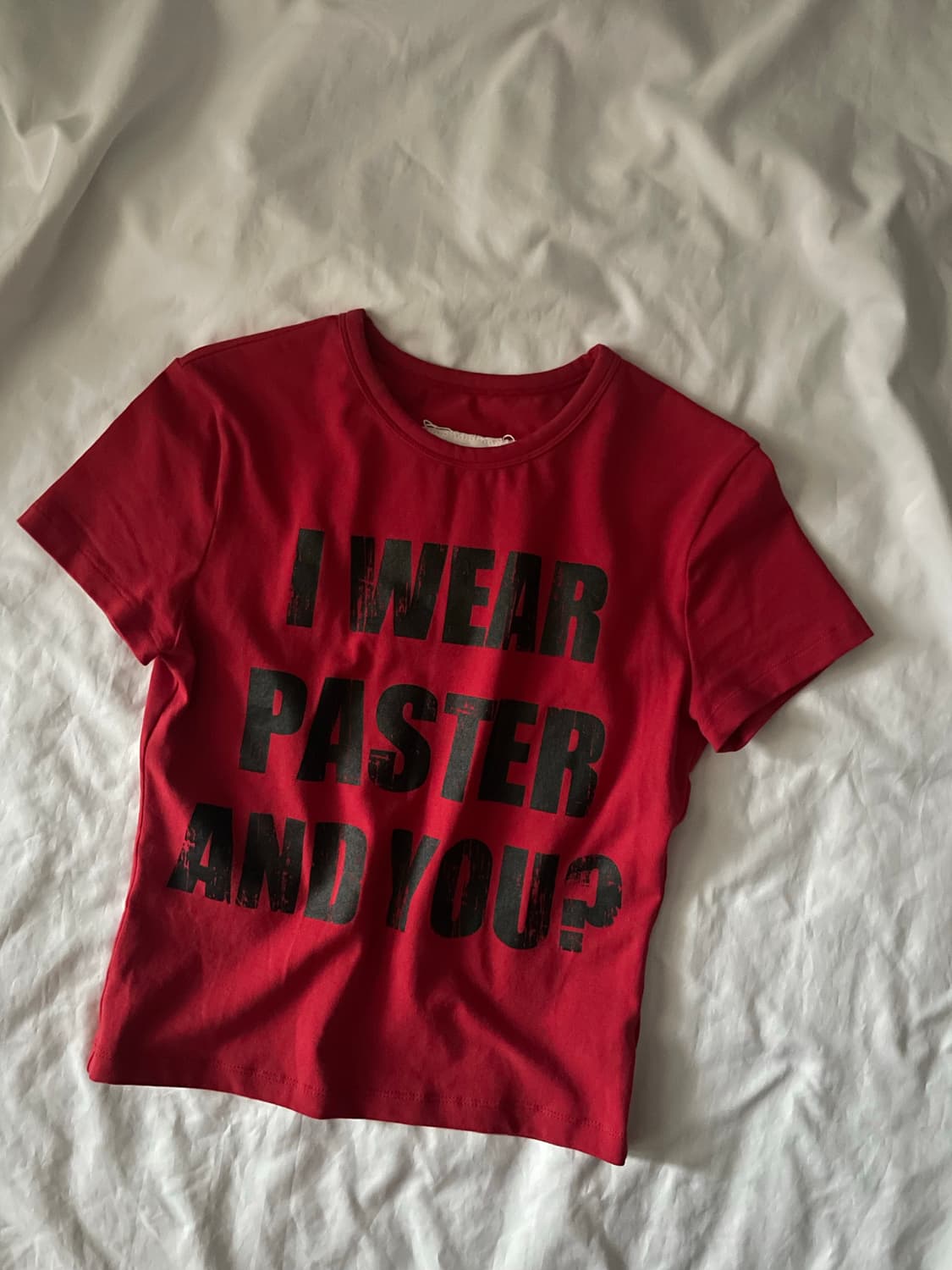 paster I WEAR PASTER T-SHIRT, RED 딱붙반팔 상품이미지3
