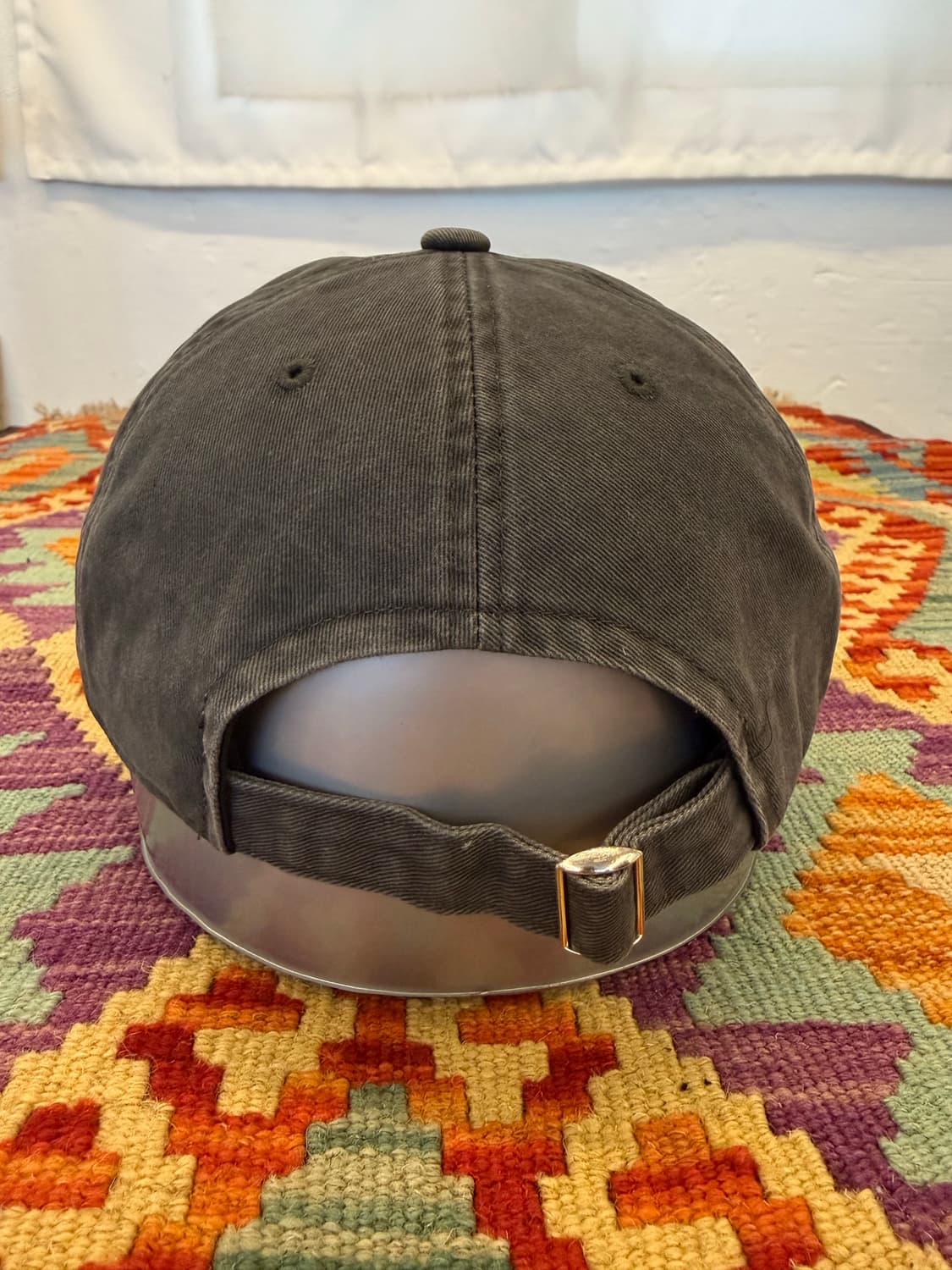 빈티지 흑청 데님 자수 일자캡 상품이미지2