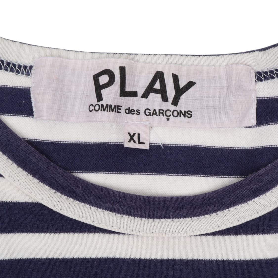 꼼데가르송 더블 하트 네이비 스트라이프 보더 롱슬리브 상품이미지8