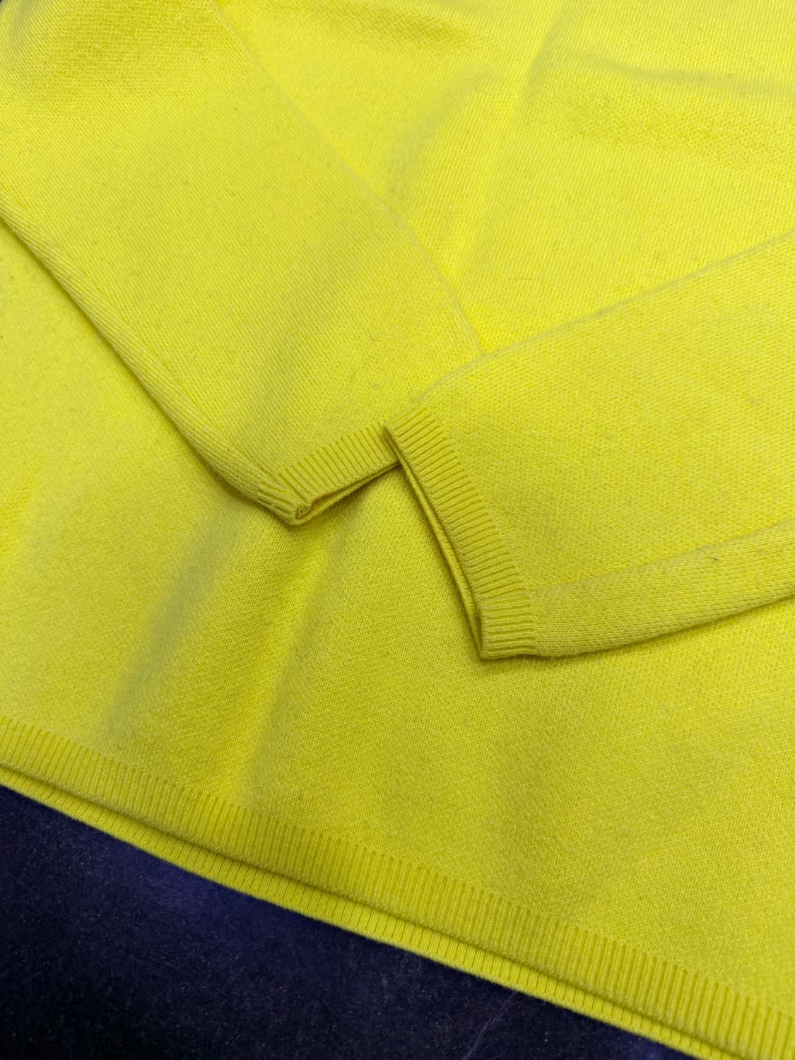 쿠어 탑필 울 라운드 니트 옐로우 M 상품이미지7