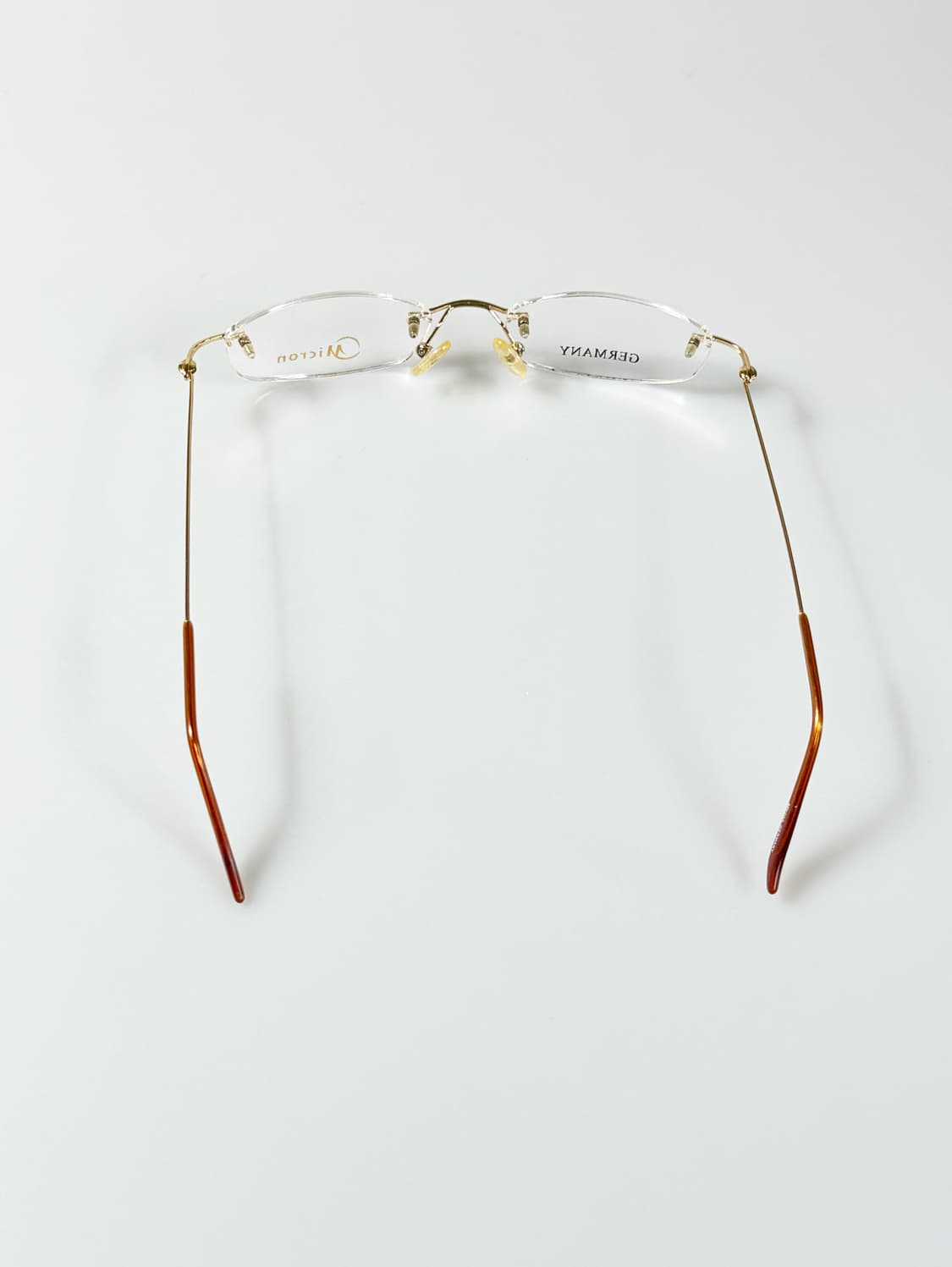 독일제 MICRON 무테 스퀘어 프레임 빈티지 안경 상품이미지5