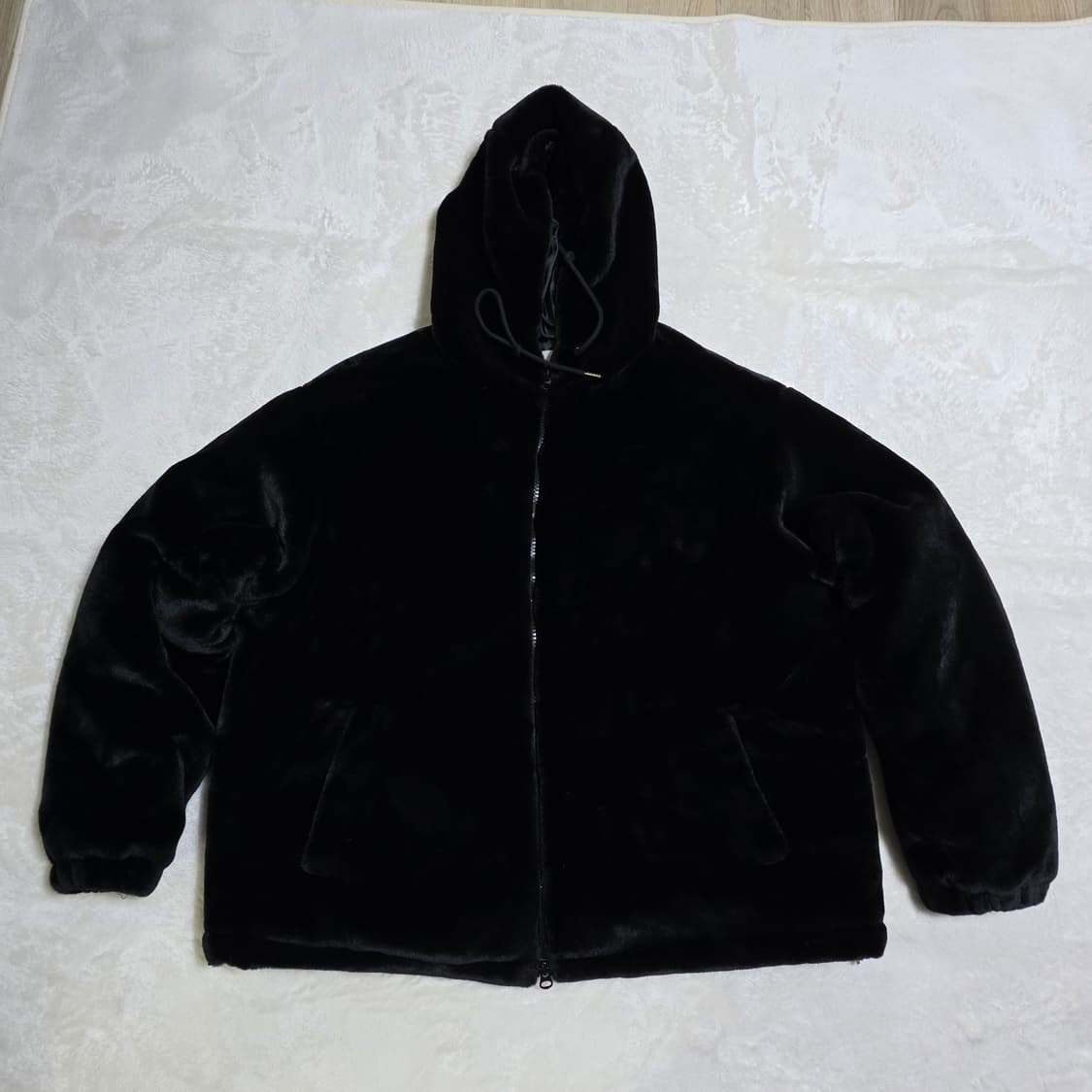 (3)SCENT 공용 오버핏 밍크퍼 후드 점퍼  상품이미지1