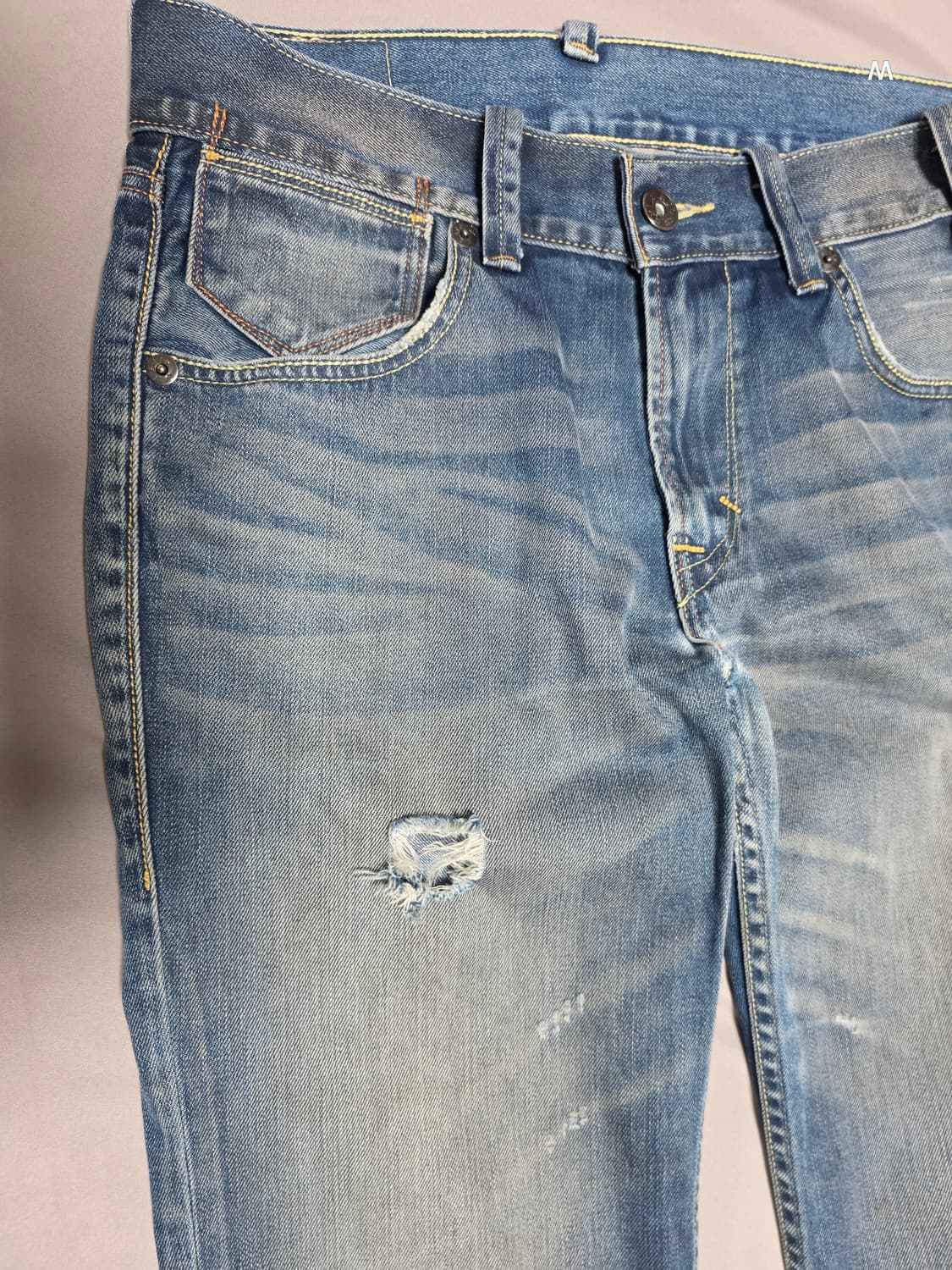 리바이스 504 데미지 워싱 빈티지데님  [W34L34] 상품이미지2