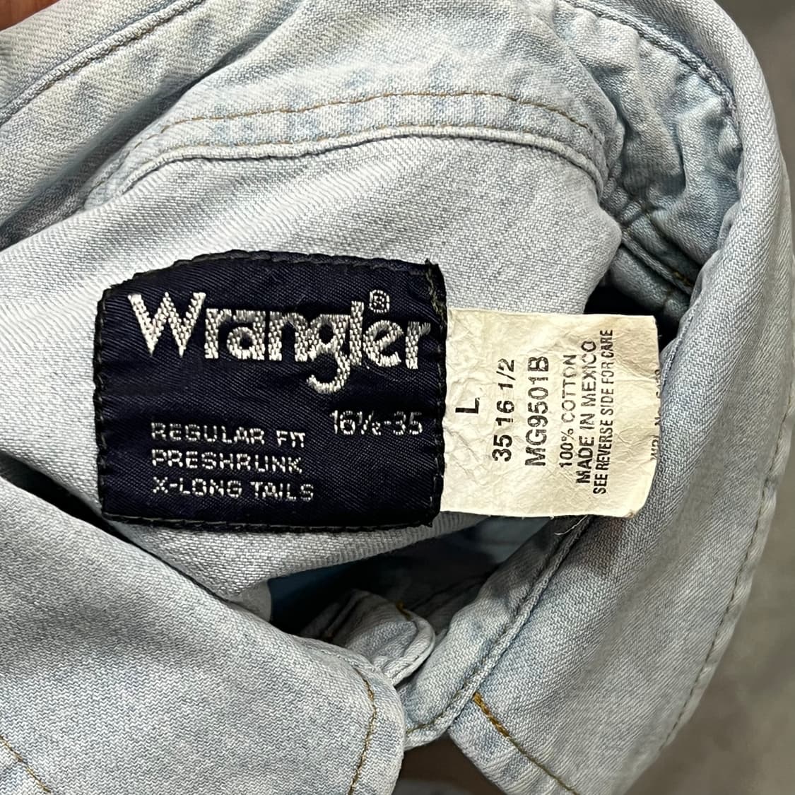  랭글러 웨스턴 데님 셔츠 y14648 상품이미지6