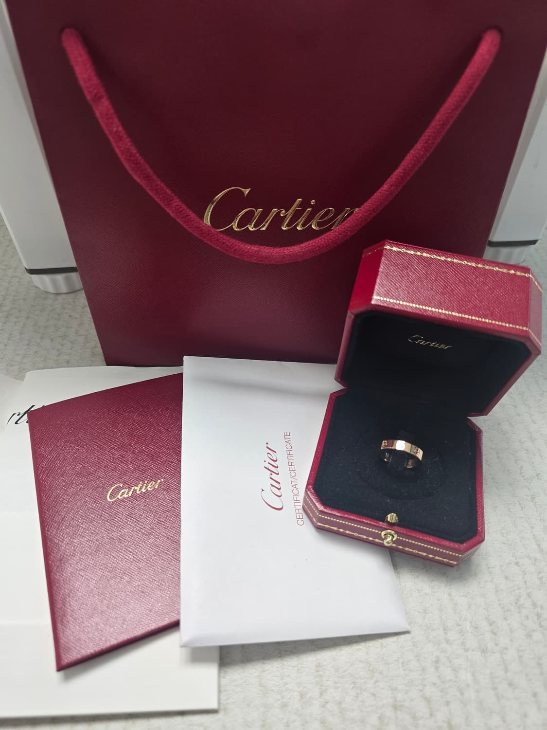 까르띠에 러브링 다이아 핑골 52호 새상품 풀박스 상품이미지1