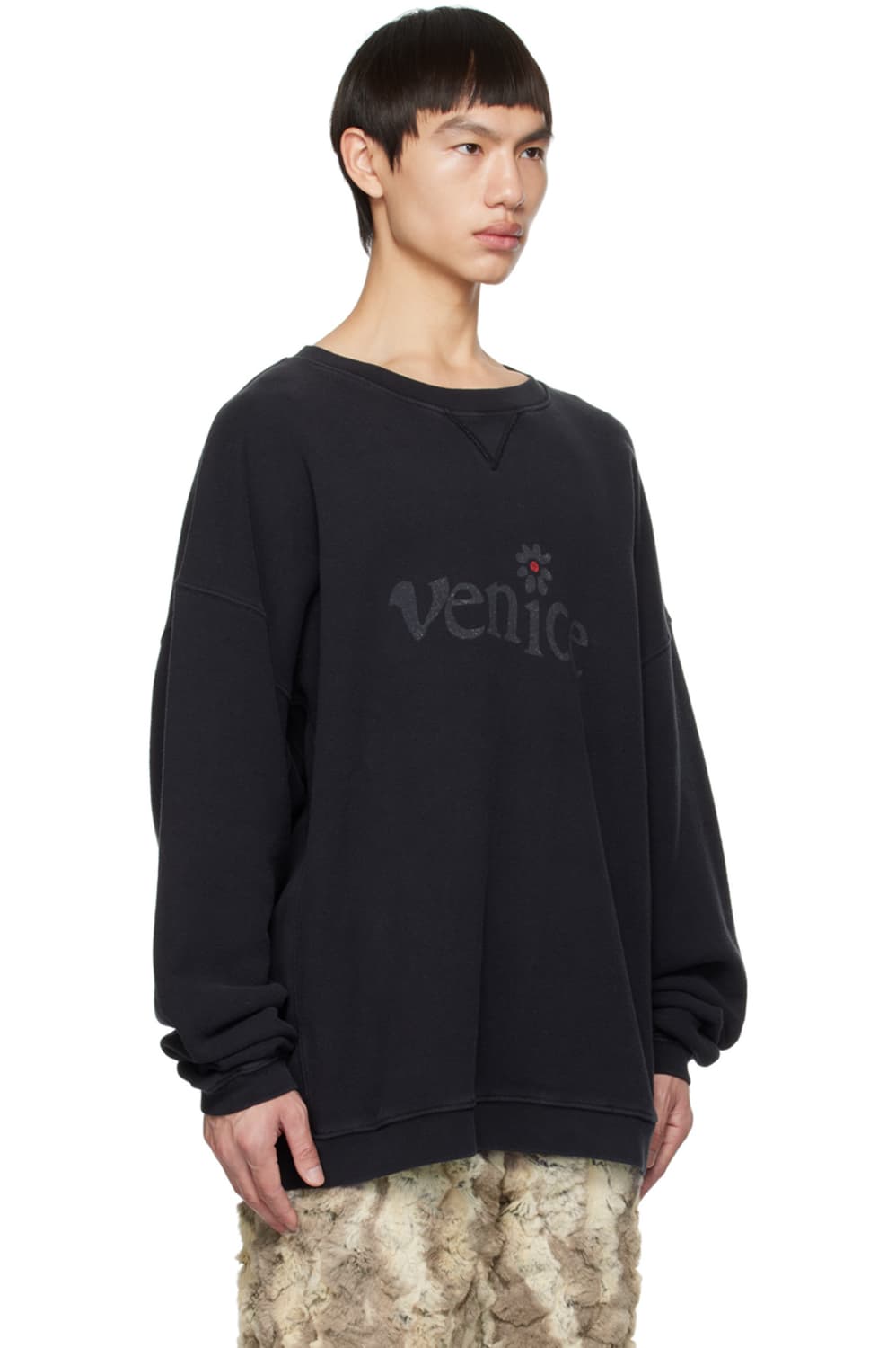 [M,L,XL]이알엘 ERL 베니스 맨투맨/블랙 상품이미지2