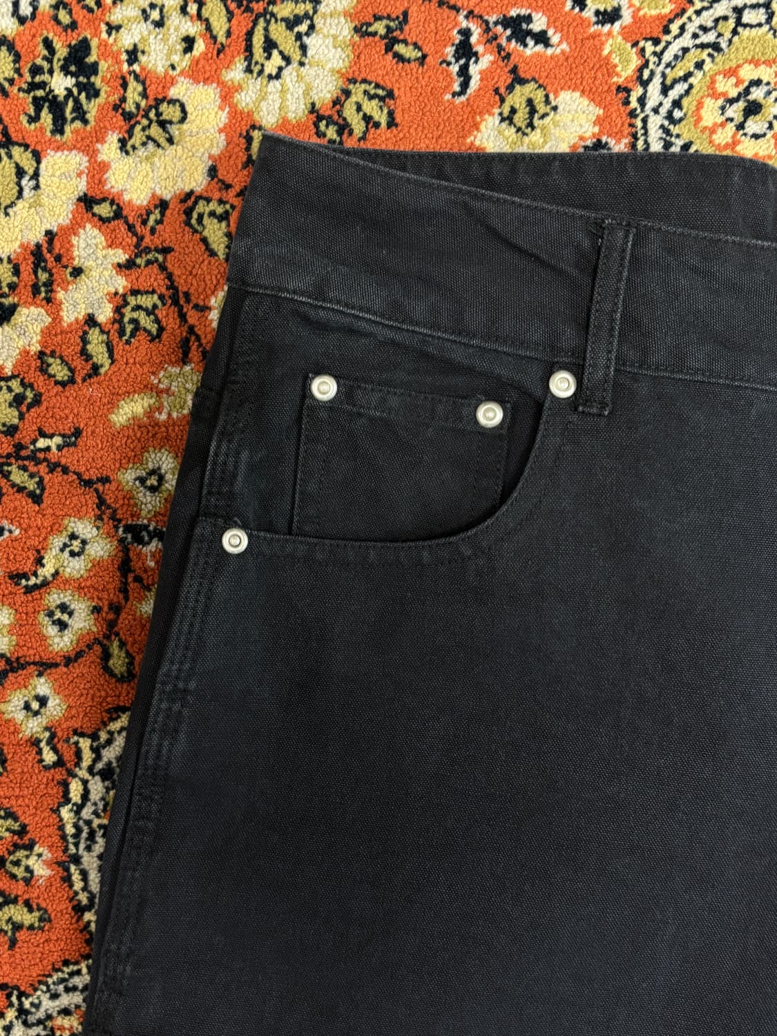 [L] 파르티멘토 더블니 팬츠 블랙 상품이미지3