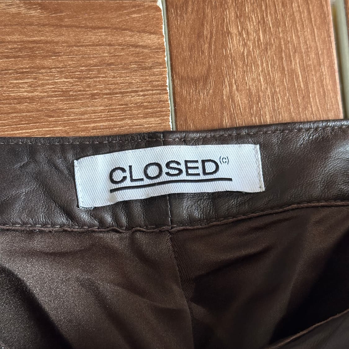 90’s Closed genuine leather pants 상품이미지8