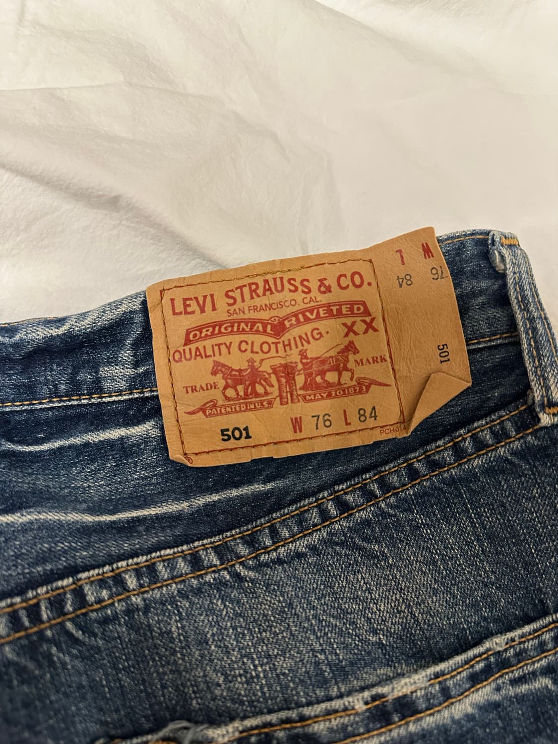 (29 추천) 리바이스 501 워싱 데님 청바지 상품이미지5