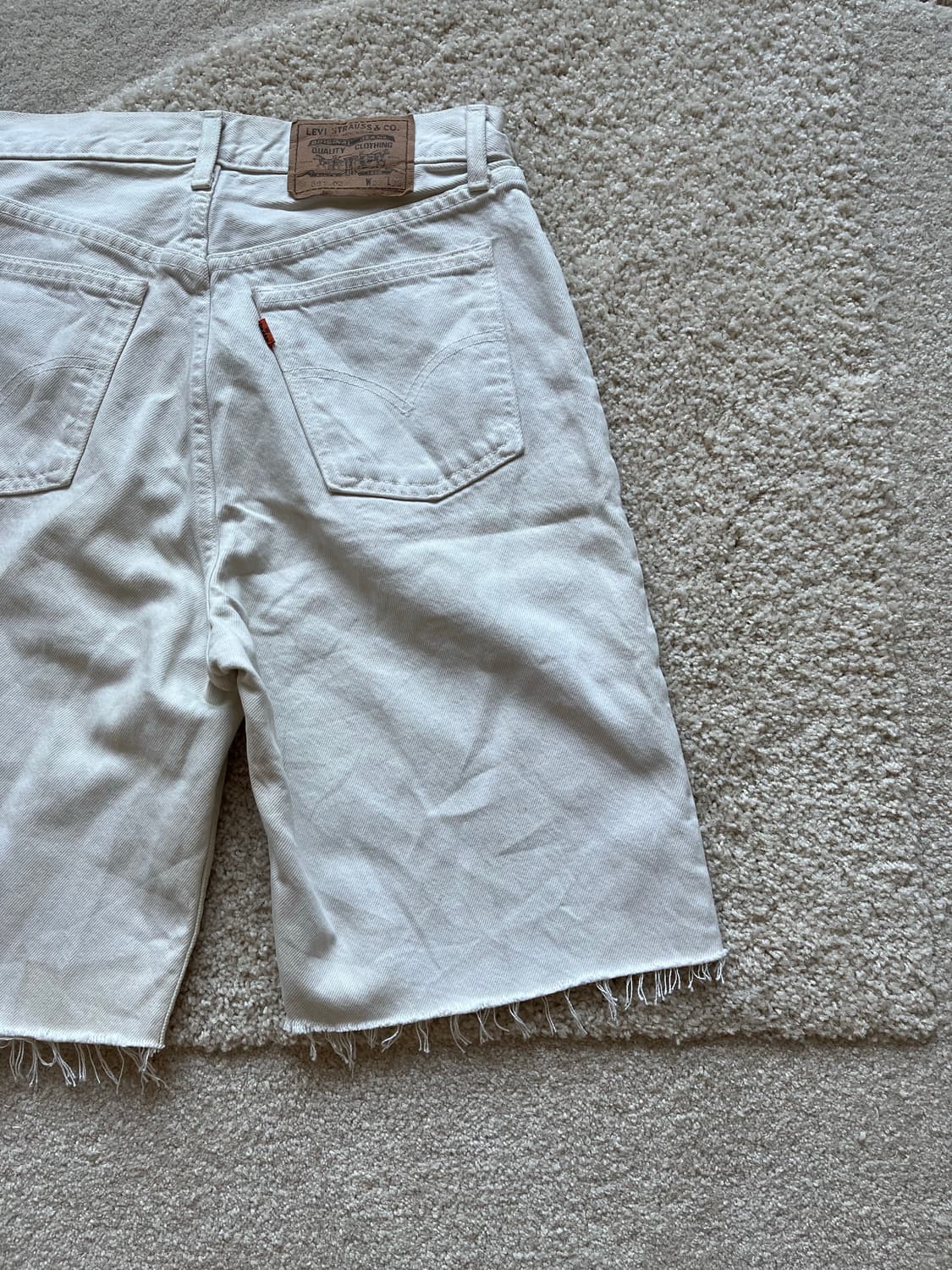90s Levi's 881 오렌지탭 커팅 데님 쇼츠 (28-29) 상품이미지7