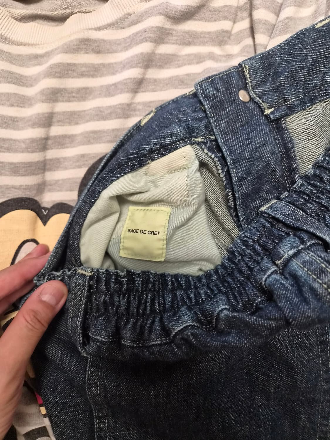 Sage de cret 11oz c/l pegtop denim pants 상품이미지4