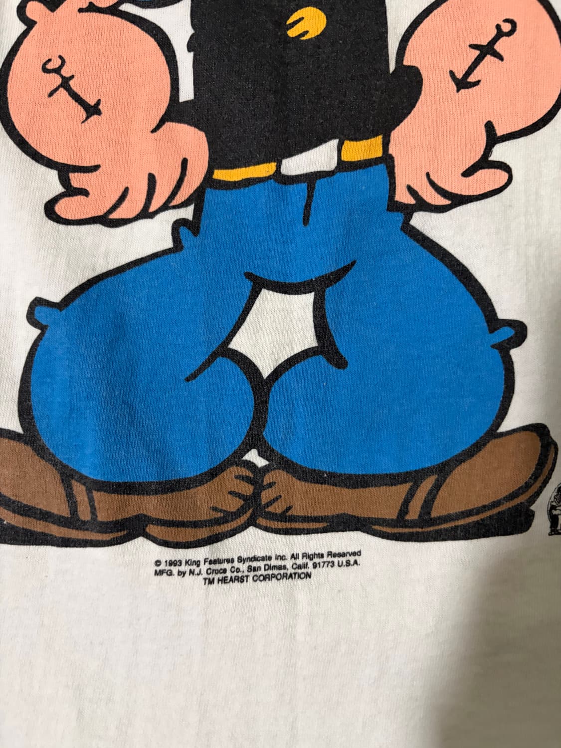 90s Popeye 뽀빠이 빈티지티셔츠  상품이미지3