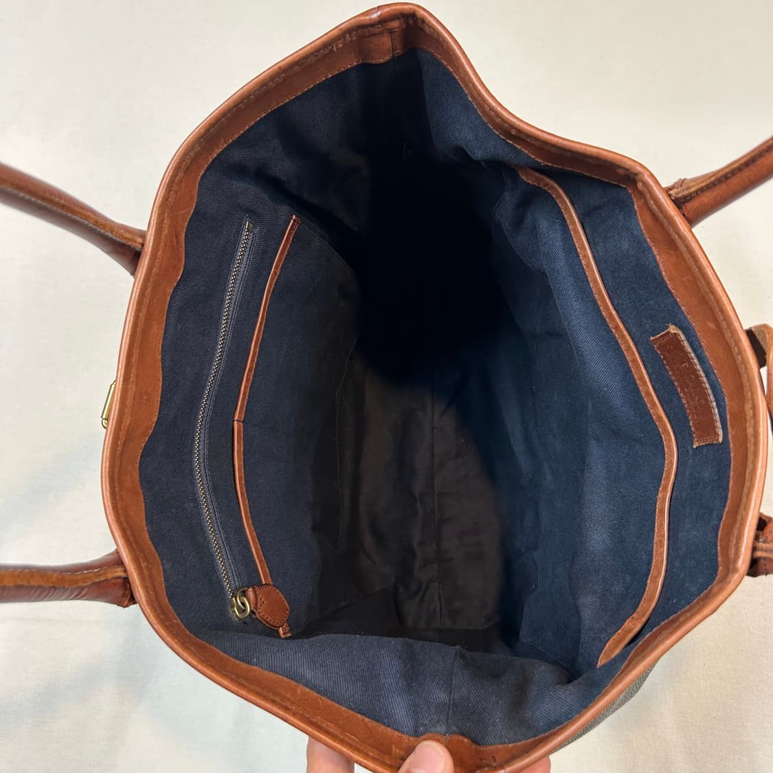 폴로 랄프로렌 블랙와치 타탄체크 레더 토트백 숄더백 상품이미지8