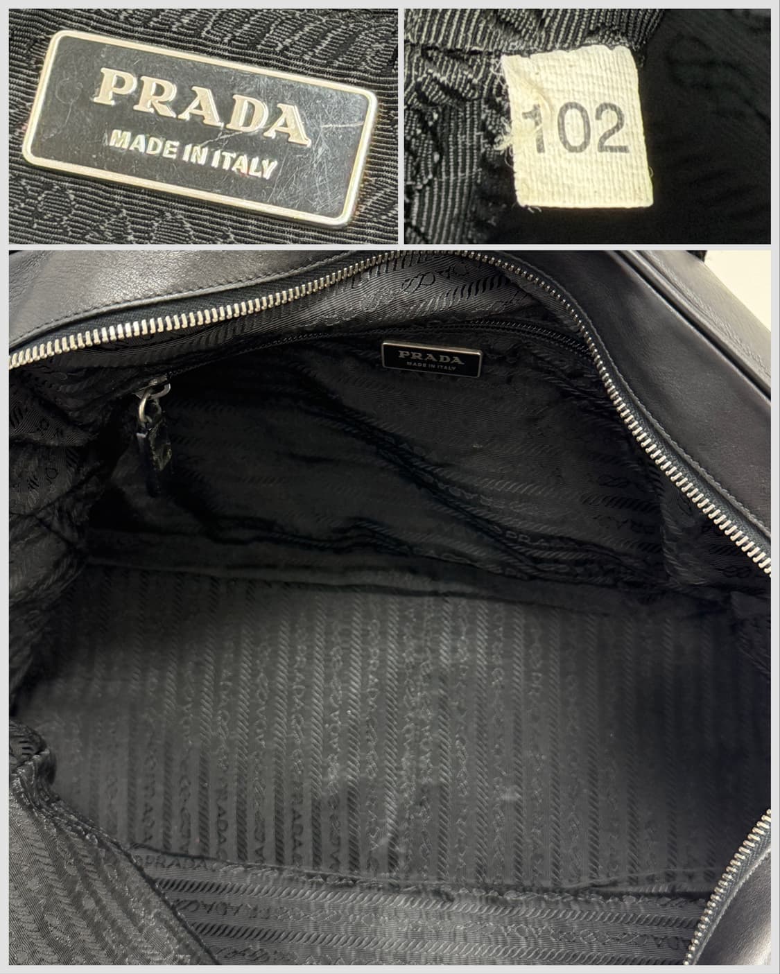 프라다 레더 볼링백 상품이미지8