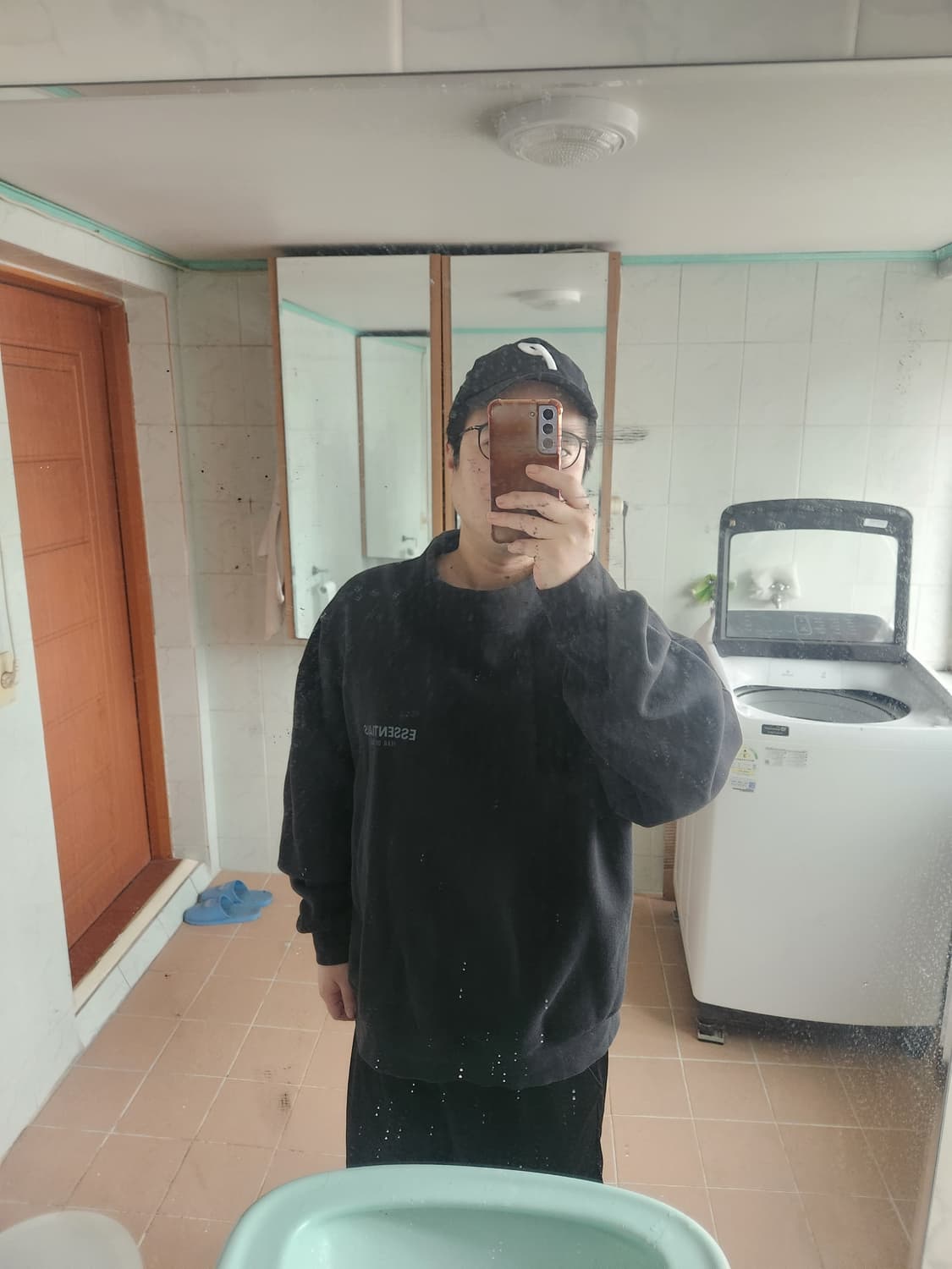 Fear of God 에센셜 블랙 터틀넥 맨투맨 L 상품이미지6