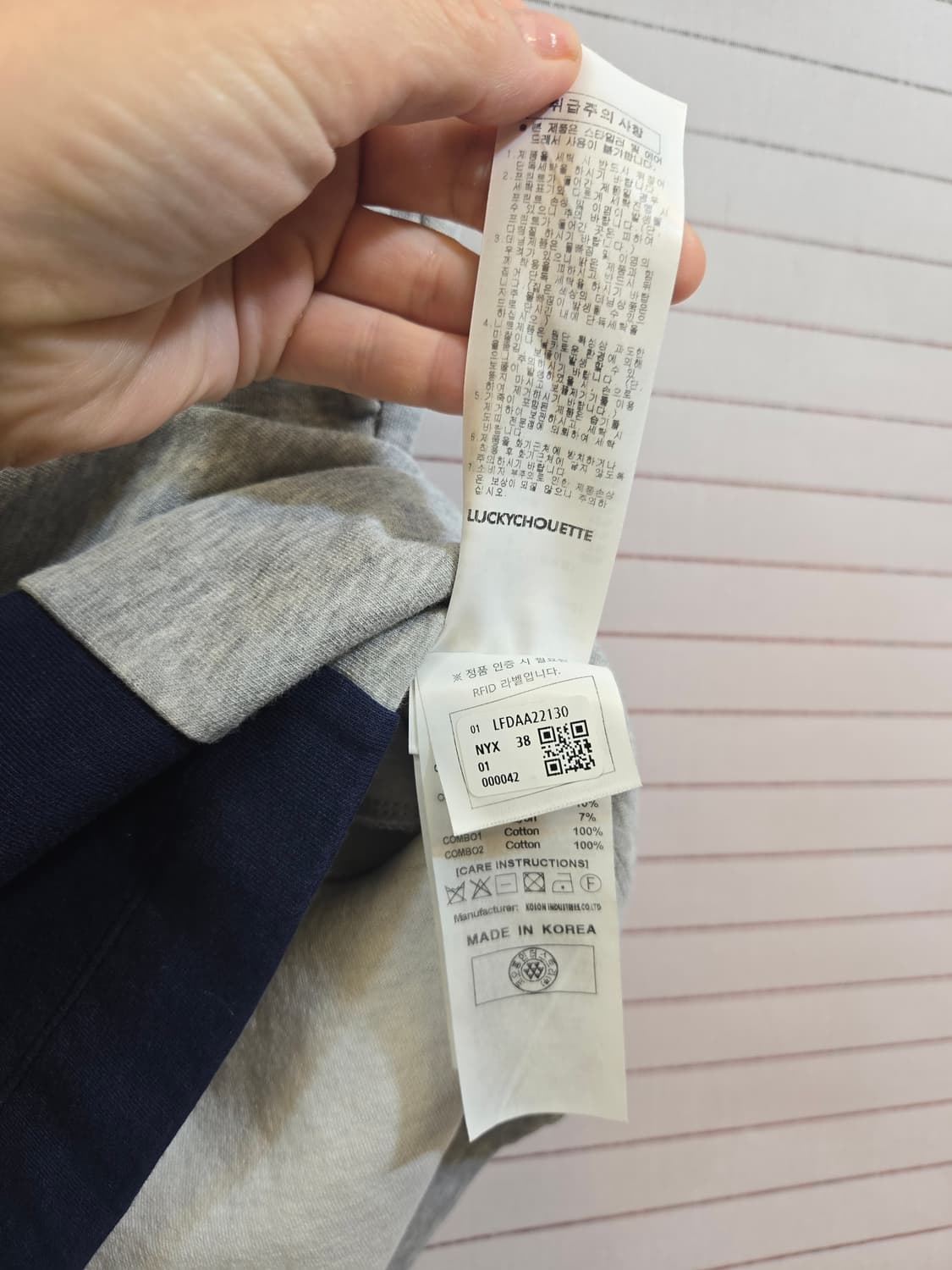 럭키슈에뜨 배색 카라 원피스 상품이미지6