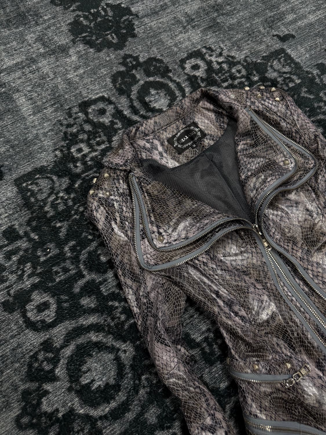 Shalang python stud rider jacket 상품이미지3