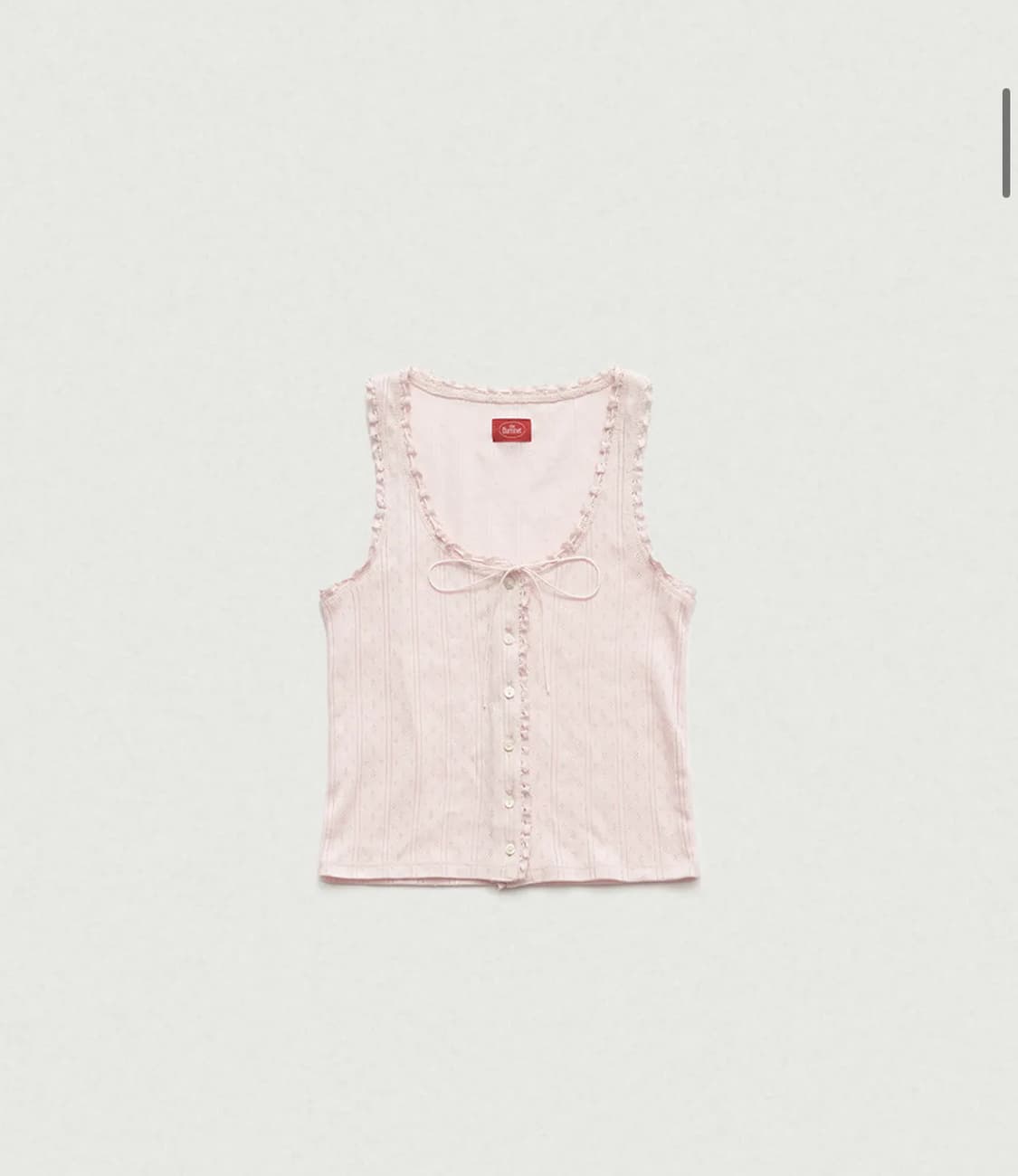 당일배송) 더바넷 라비올리 레이스 탱크탑 나시 핑크 M 상품이미지1