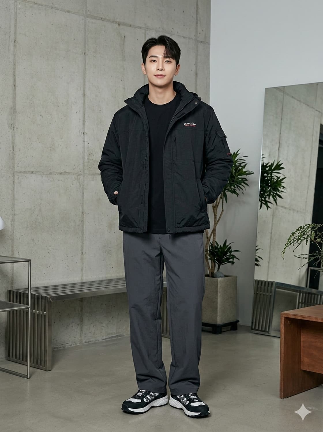 디키즈(Dickies) 블랙 후드 패딩 자켓 상품이미지1