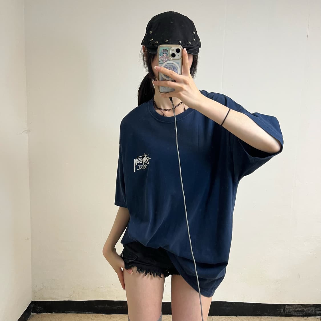 Stussy Seoul Navy T-Shirt 상품이미지1
