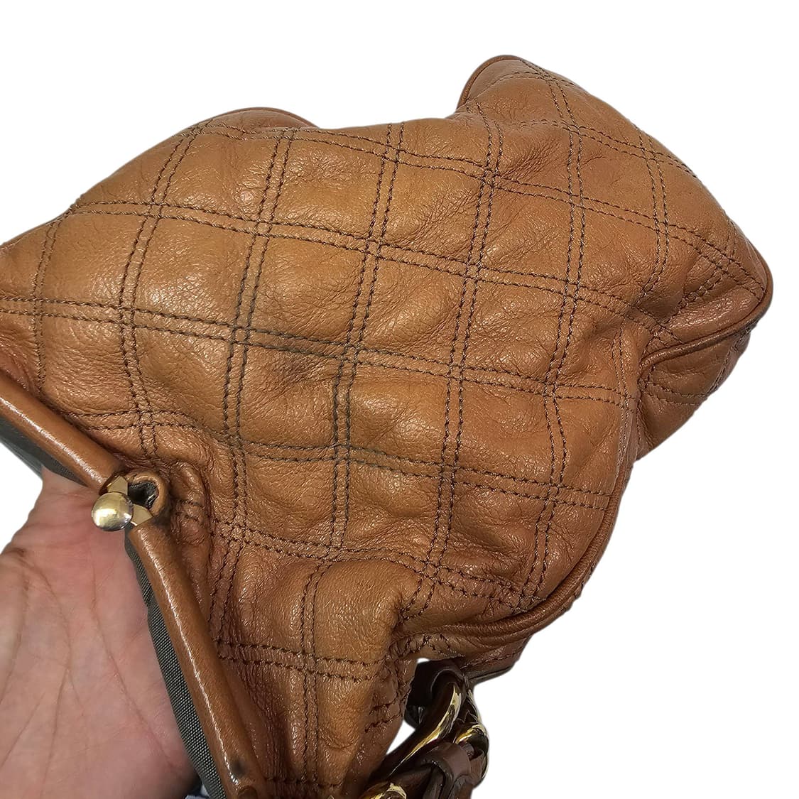 Marc Jacobs 마크제이콥스 퀼티드 레더 스탐백 브라운 상품이미지9