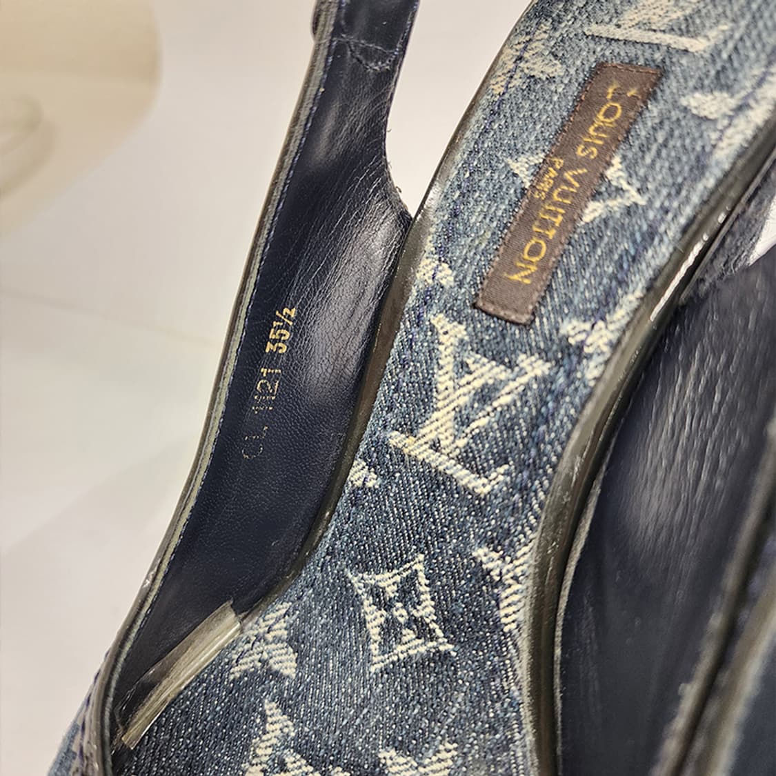 루이비통 모노그램 데님 웨지힐 35.5 상품이미지5