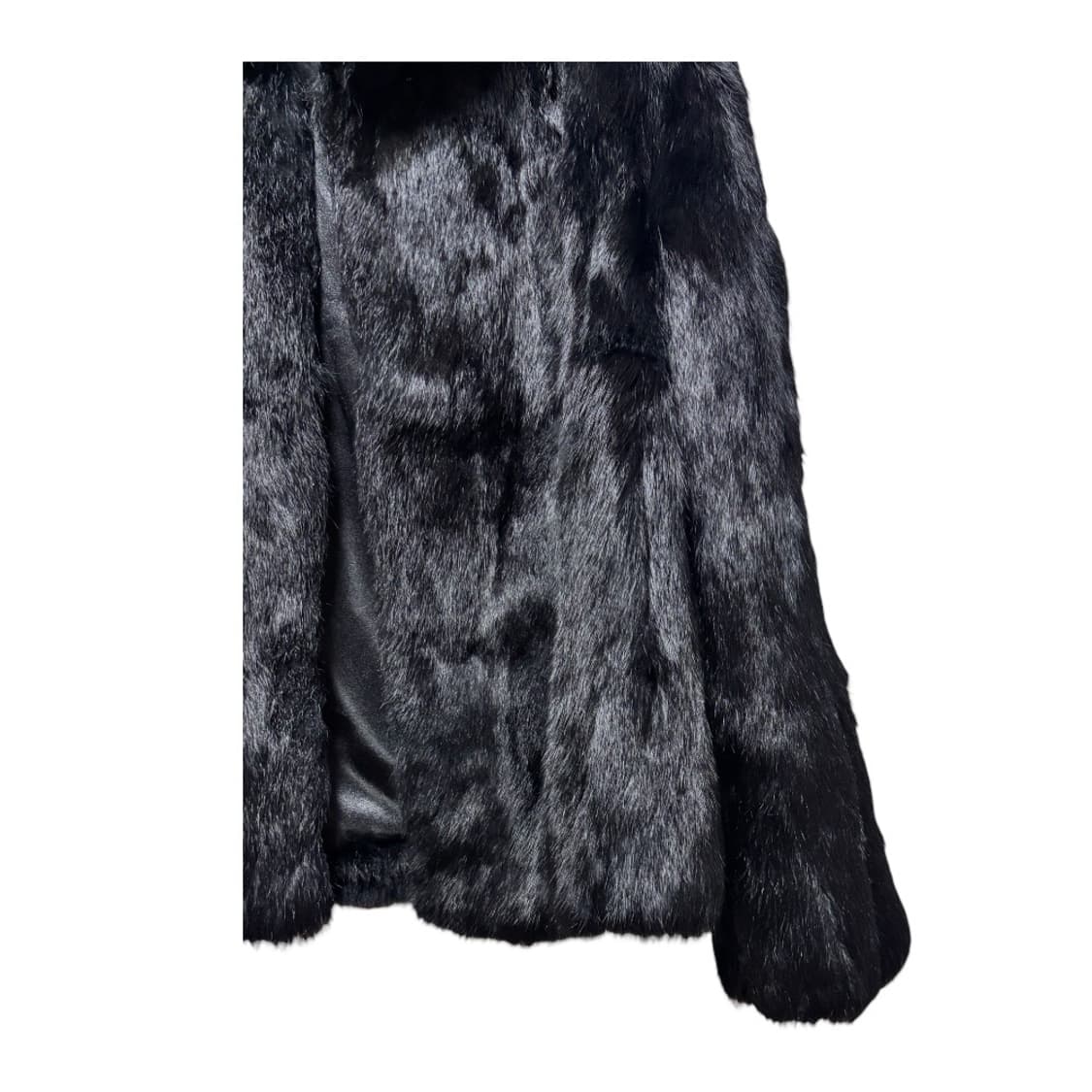 [택포] Goshen 리얼 토끼털 퍼자켓 퍼코트 블랙 / 55  상품이미지3