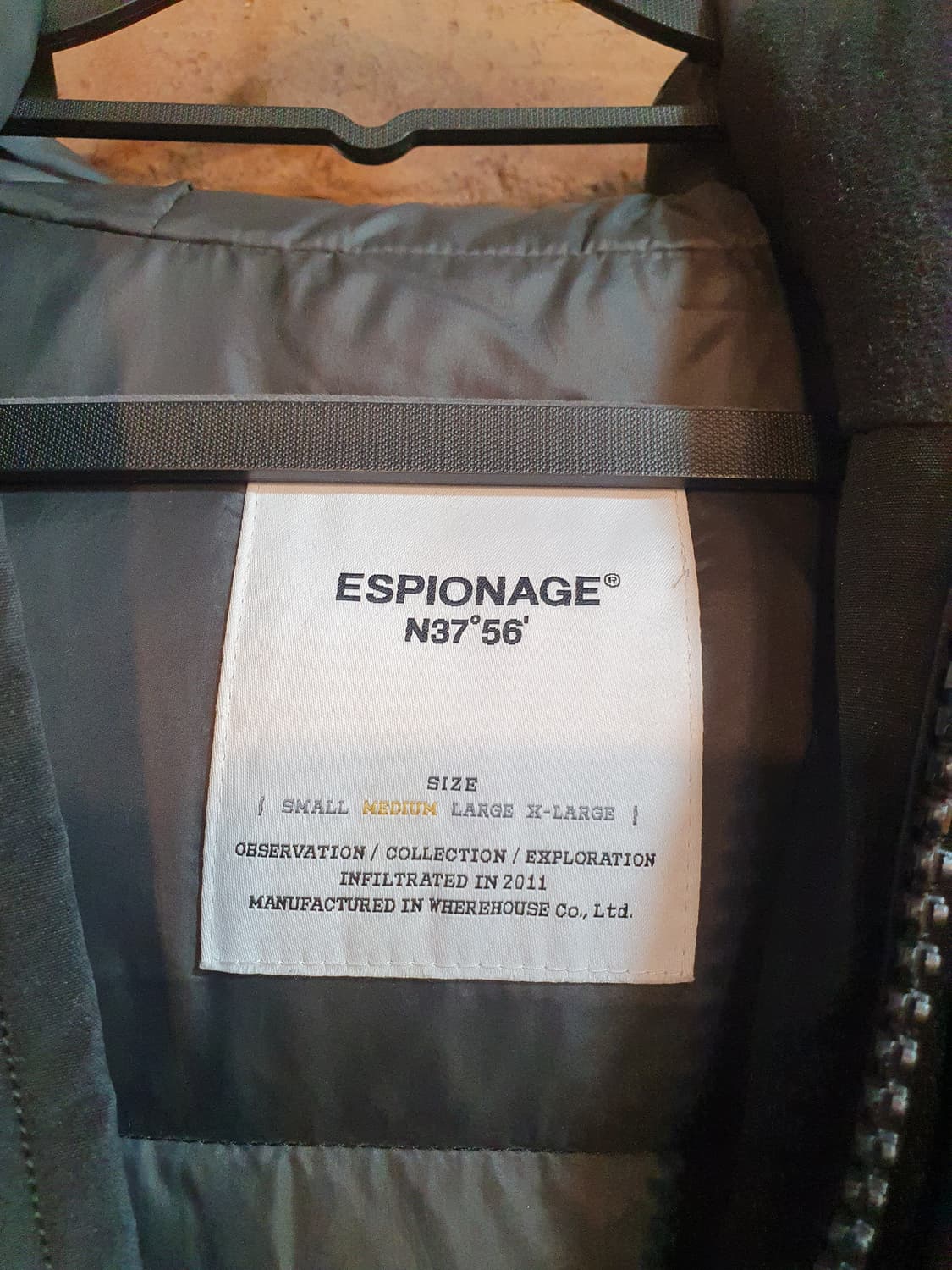 에스피오나지 N37°56' 남성 패딩 M 상품이미지7