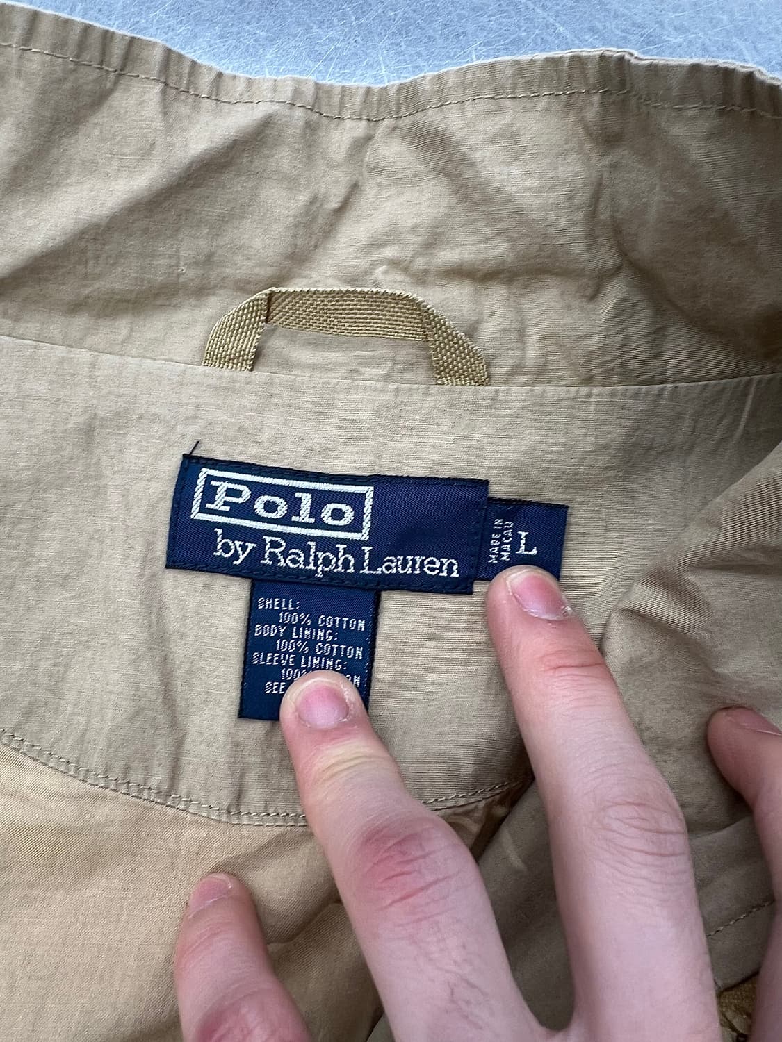 폴로 랄프로렌 베이지 헤링턴 코튼 쉘 워크 자켓 상품이미지7