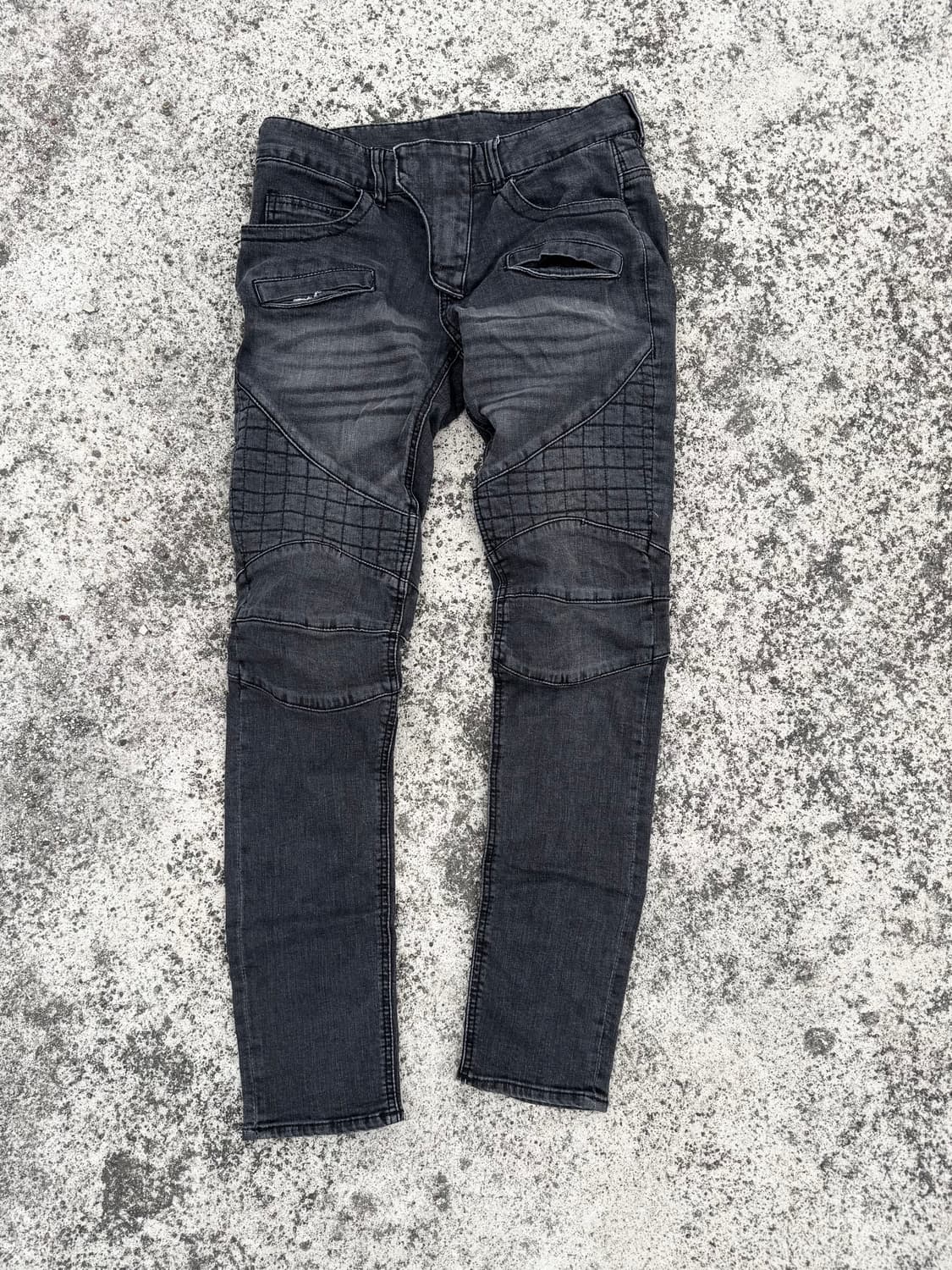 Gray skinny biker pants 상품이미지3