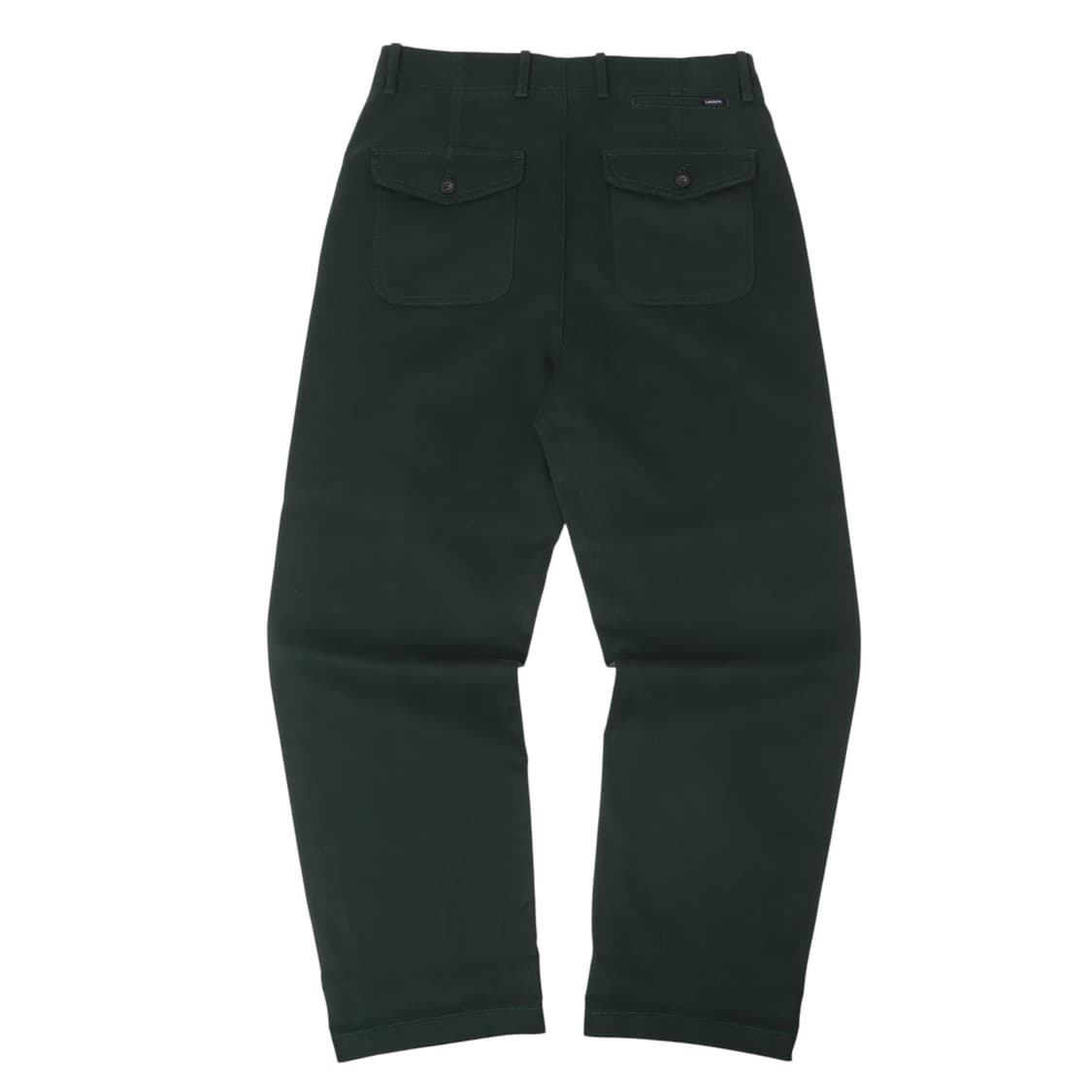 라코스테 다크 카키 텍스처드 코튼 팬츠 상품이미지4