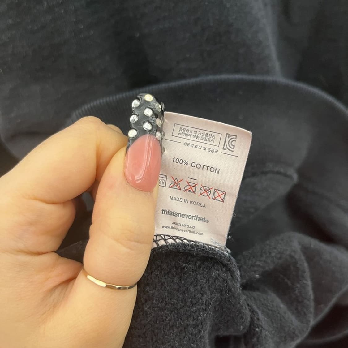 디스이즈네버댓 스트릿 펑크 스티치 빅로고 맨투맨 XL C10512 상품이미지6